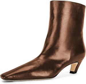 Женские ботильоны FSJ с квадратным носком, удобные, невысокий каблук типа «кикушка», на липучке, зимние, из искусственной замши, повседневные и нарядные, размеры 4-16 US, Dark Brown