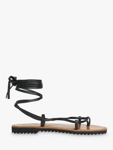 Сандалии Willow с кожаными переплетающимися ремешками Whistles, Black