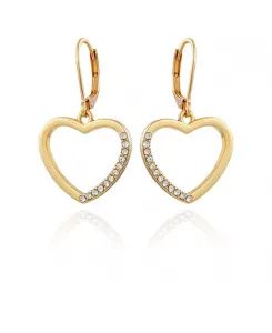Женские серьги-капли в форме сердца с паве T Tahari, gold