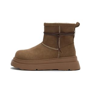 MASOOMAKE Утепленные короткие зимние сапоги на платформе для женщин с эффектом увеличения роста Brown Bear, цвет Brown Bear (Platform)