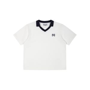 Mitchell Ness Футболка Unisex White Polo с воротником, умеренно прямого кроя