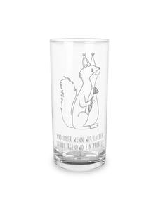 Стакан для питья с изображением цветка белки и надписью на прозрачном фоне Mr. & Mrs. Panda