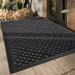 Dajiang Ковер 90х150 см для входной двери, износостойкий, удаляет пыль, для прихожей или улицы, Villa-Gray