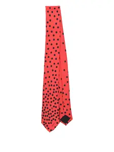 Шелковый галстук в горох Moschino, красный