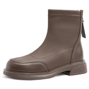 OMS Черно-коричневые женские ботильоны коричневые, цвет Brown