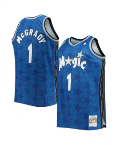Мужская футболка Tracy McGrady Blue Orlando Magic Big and Tall 2000-01 Hardwood Classics Swingman Mitchell & Ness