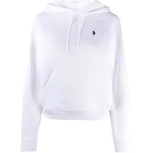 Худи с вышитым пони на шнурке Polo Ralph Lauren, белый