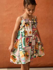 Детское платье-сарафан Smiley Kids Lucia из хлопка в стиле пэчворк Reiss, Multi