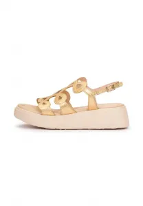 Сандалии на танкетке heaven Wonders, Metalizados