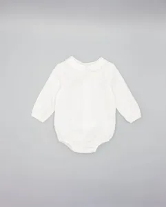 Боди для малыша из вельвета, как рубашка Fina Ejerique, светло-бежевый