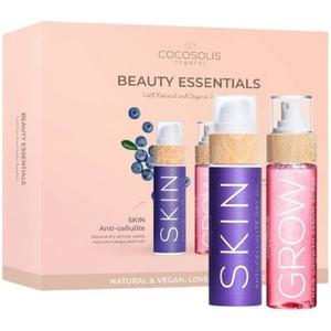 Набор Beauty Essentials - сухое масло Skin Anti Cellulite 110 мл и сыворотка-спрей для роста волос 110 мл Cocosolis