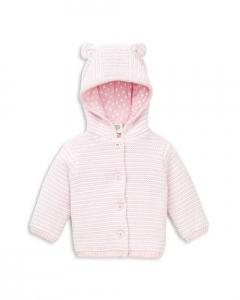 Полосатый кардиган с капюшоном для девочек – для малышей Little Me, цвет Pink