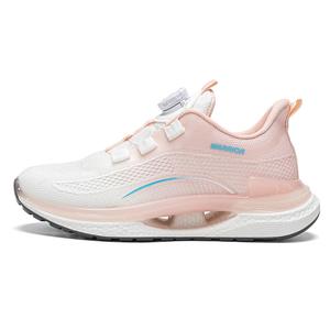 Воин Воин Легкие и дышащие низкие кроссовки для бега женские бело-розовые