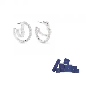 Матричные серьги-кольца Swarovski