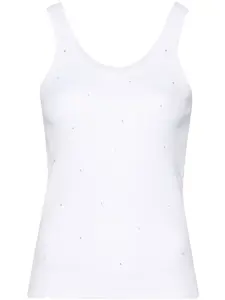 Топ со стразами SANDRO, белый