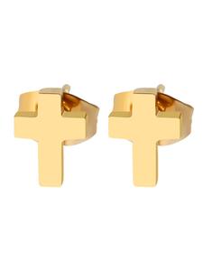 Adeliás Серьги унисекс - серьги-гвоздики из нержавеющей стали в золотом исполнении