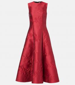 Коктейльное платье Mara с цветочным жаккардом Emilia Wickstead, красный