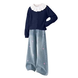 Детская повседневная спортивная одежда Disney, Solid Color Navy Blue+Solid Color Sea Salt Blue+Solid Color Gardenia White