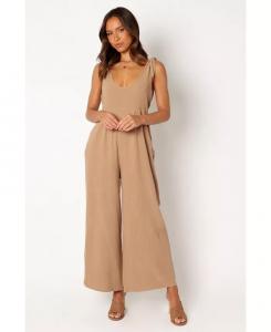 Льняной комбинезон Ayla Petal and Pup, коричневый