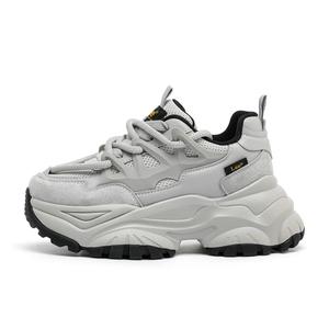 Низкие массивные кроссовки, увеличивающие рост, женские Lee, Light Gray