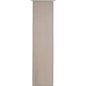 Шторка Linus Schiebevorhang на панельной каретке, 1 шт., размер ВxШ: 245x60 см, однотонная панамская ткань, в комплекте с аксессуарами Gözze, серо-коричневый