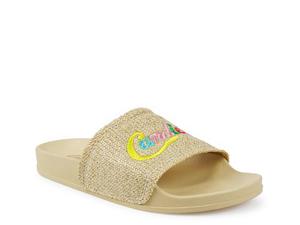 Сандалии Candie's Charity Slide Sandal - Women's, Natural Beige Raffia