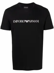 Футболка с логотипом EMPORIO ARMANI, черный