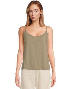 Топ Michael Stars Jaden V-Neck Tank, оливковый