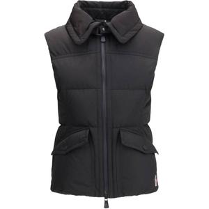 Пуловер с воротником-поло и стёганой жилеткой Moncler Grenoble, черный