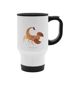 Термокружка со знаком зодиака Скорпион без надписей белого цвета Mr. & Mrs. Panda