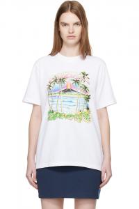 Casablanca Белая футболка с коротким рукавом