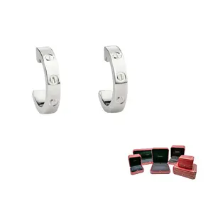 Cartier Серьги Love Sm из белого золота 18 карат