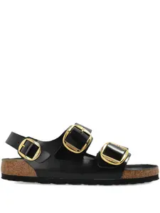 Кожаные сандалии Milano Big Buckle Birkenstock, черный