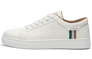 Кроссовки WARRIOR Skateboarding Shoes Men Low-top White/Khaki, белый/хаки