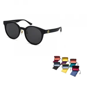GUCCI Солнцезащитные очки с переплетающимися дужками, 001 Black Frame with Gray Lens