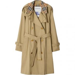 Burberry Двубортное пальто с поясом, Khaki