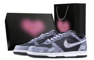 Big Dream, Heart Box, устойчивые к истиранию дышащие низкие кроссовки для скейтбординга мужские black purple Nike, черный фиолетовый