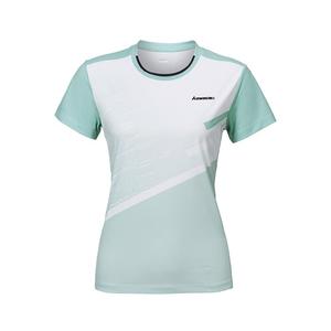 Футболка для бадминтона унисекс Kawasaki, сине-белая