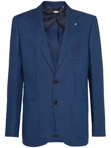 Пиджак с вышитым логотипом Billionaire, синий
