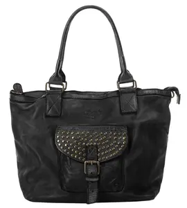 Шоппер Samantha Look, натуральная кожа, производство Италия, черный