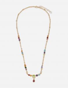 Колье из желтого золота 18 карат с разноцветными драгоценными камнями Dolce & Gabbana, желтое золото