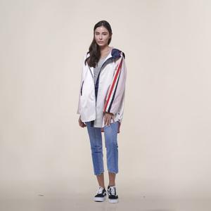 Длинный женский пиджак из атласного твила Members Only, белый