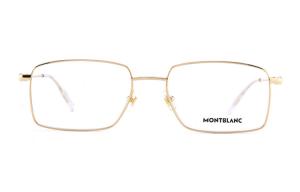 Металлическая квадратная оправа для очков унисекс золотая MONTBLANC, золотой