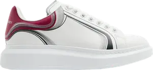 Кроссовки Alexander McQueen Oversized Sneaker 'Curve Tech - Garnet', белый