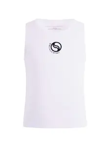 Вязаный топ с вышивкой Stella Mccartney Kids, белый