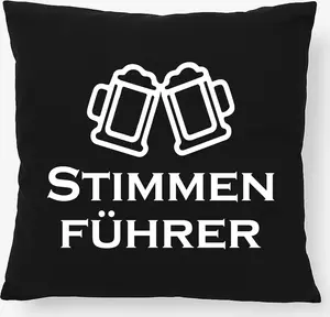 Подушка Huuraa, подарок капельмейстеру, 40x40 см, с наполнителем, черный хлопок, украшение капельмейстера Hellweg Druckerei