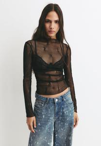 Блуза PULL&BEAR TEXTURED, Black