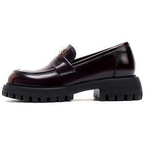 Женские лоферы бордово-черные ELLE, бордовый