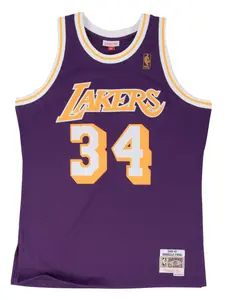 Топ Shaquille ONeal NBA Los Angeles Lakers 1996 Road Swingman Mitchell & Ness, фиолетовый