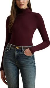 Свитер Lauren Ralph Lauren Petite Turtleneck Sweater, цвет Dark Garnet